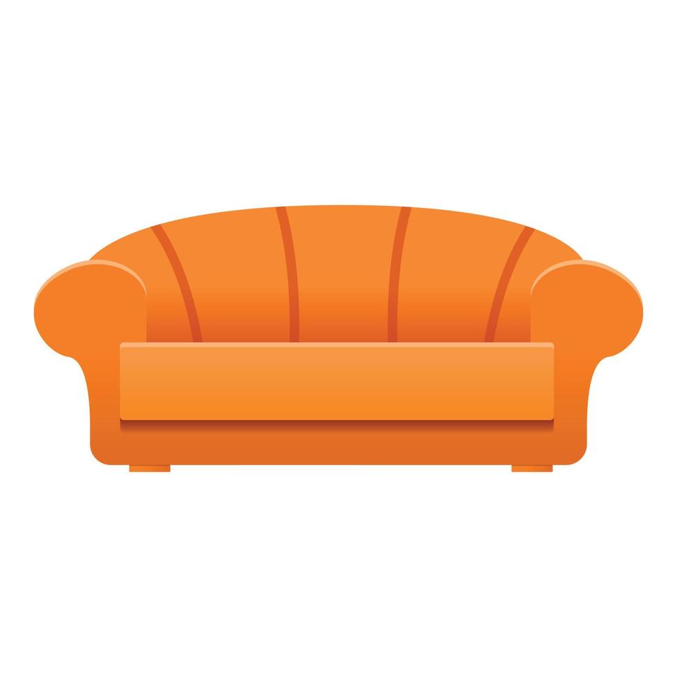 Luxury sofa icon, cartoon style vector