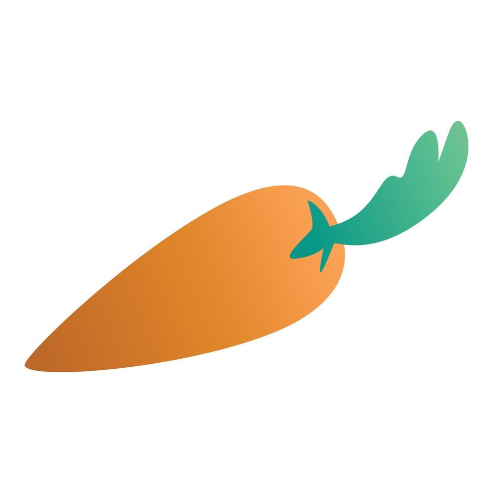 Carrot icon, isometric style vector