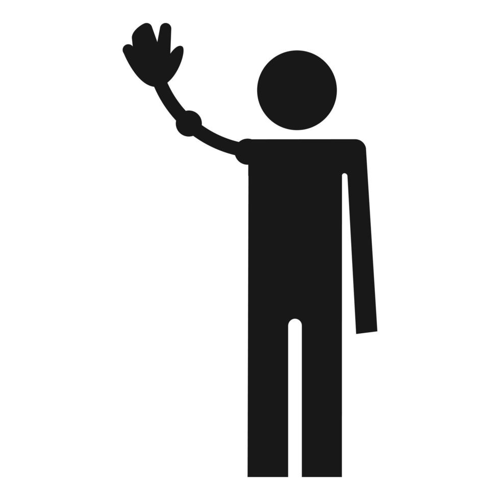 Man prosthesis hand icon, simple style vector