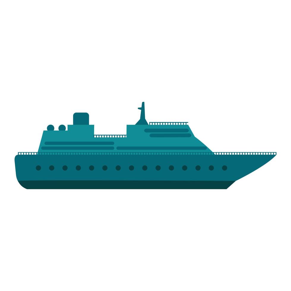 Sea ship icon, flat style vector