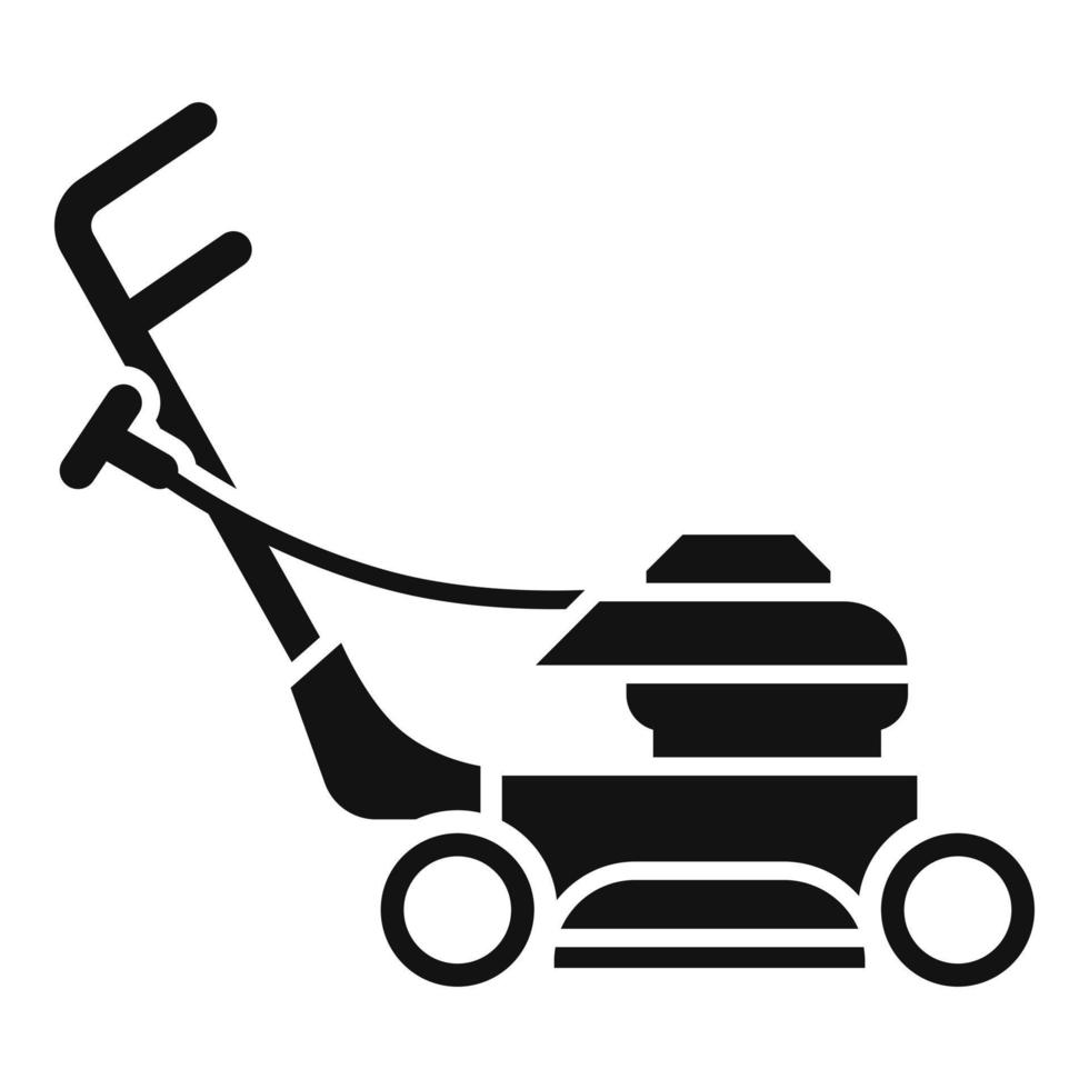 Lawnmower icon, simple style vector