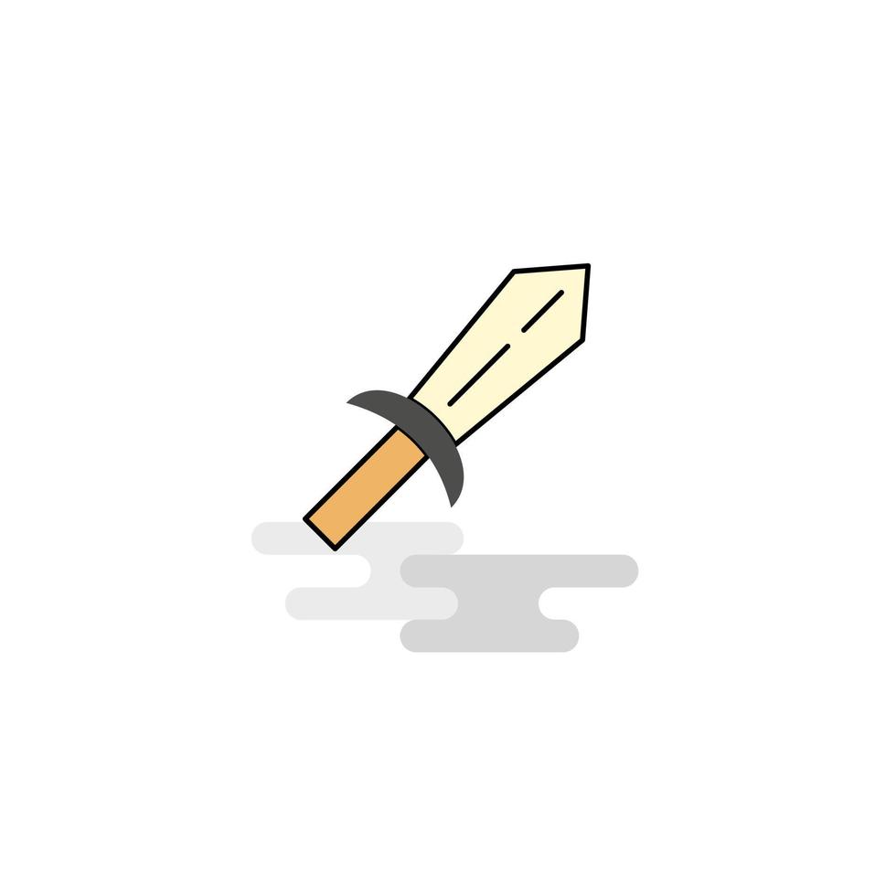 Flat Sword Icon Vector