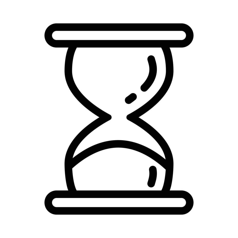 Hourglass timer icon, outline style vector