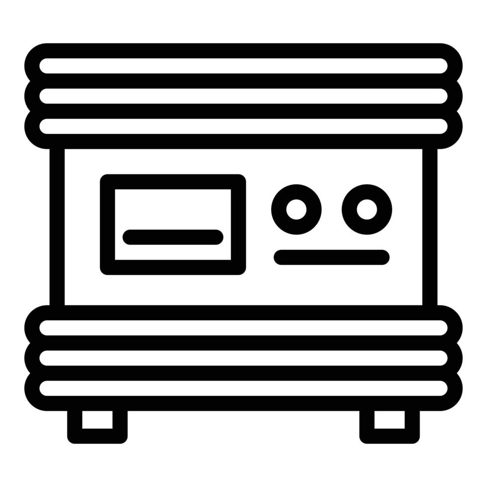 Electric battery charger icon, outline style vector