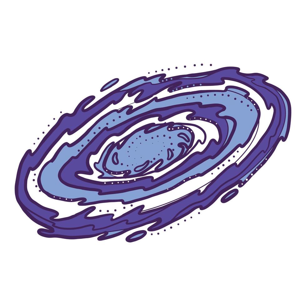 Galaxy icon, hand drawn style vector