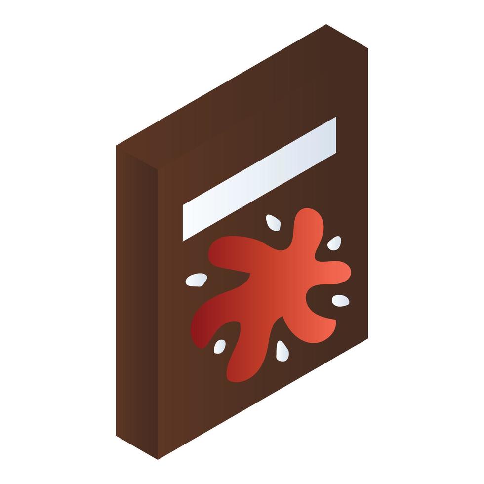 Snack package icon, isometric style vector