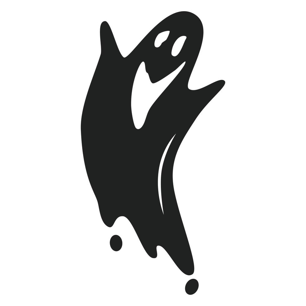 icono de fantasma de sonrisa, estilo simple vector