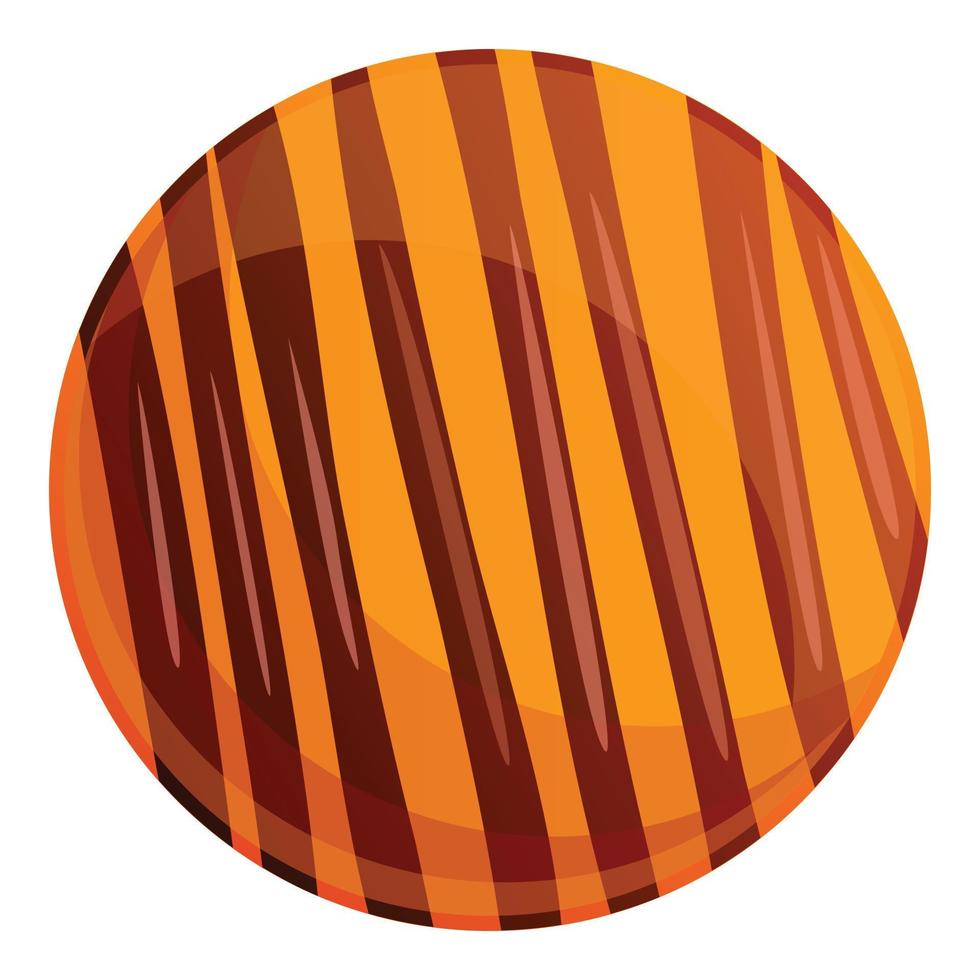 Bakery biscuit icon, cartoon style vector