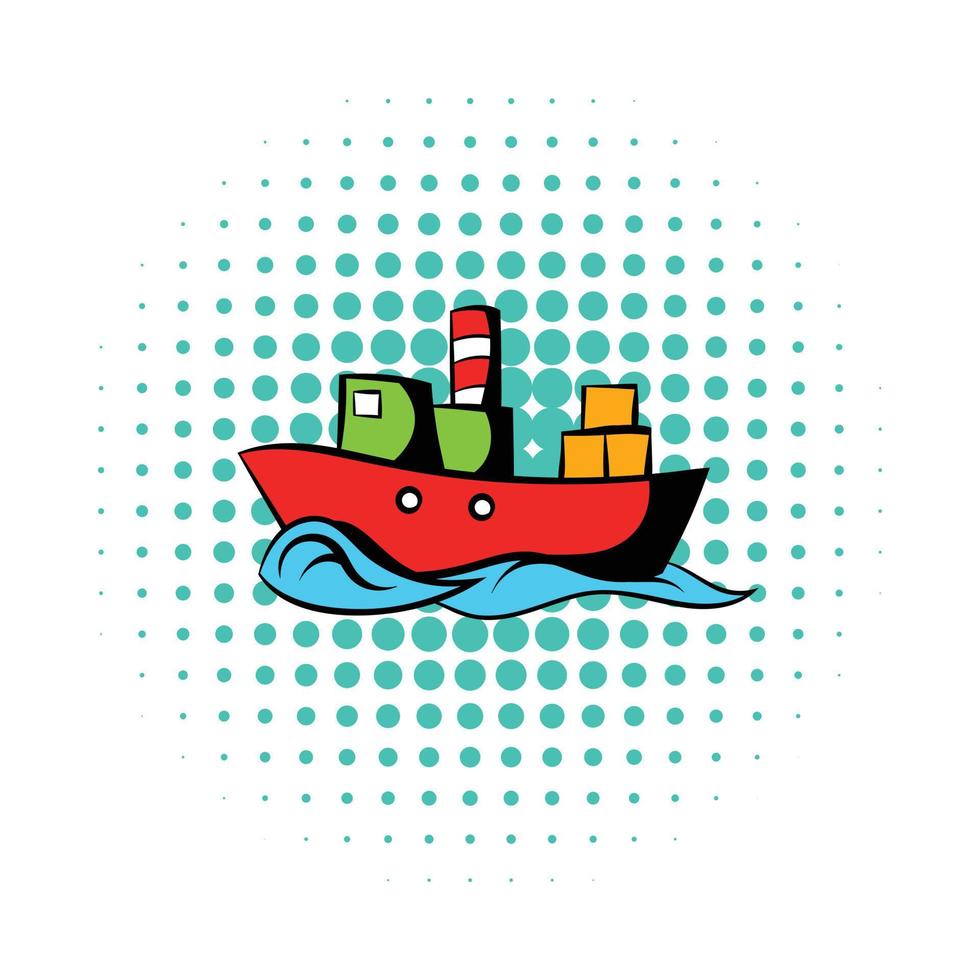 Dry cargo comics icon vector