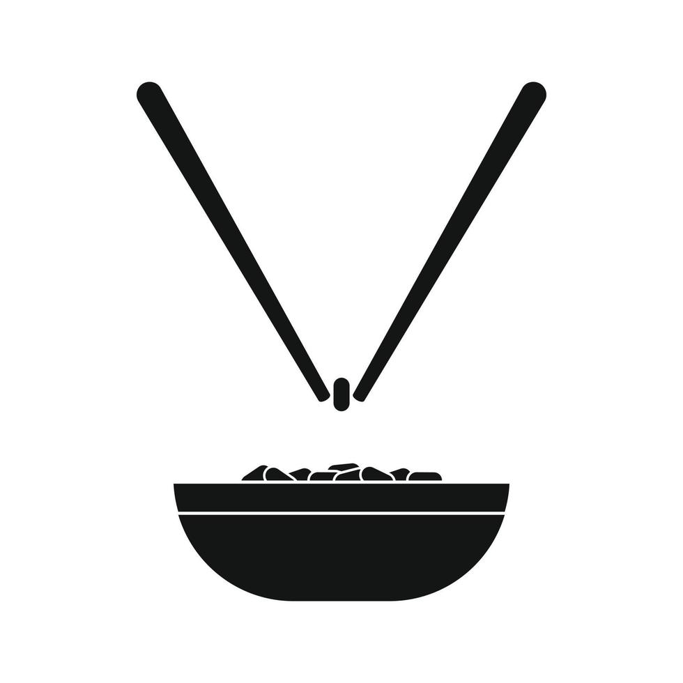 Ying yang icon, simple style vector