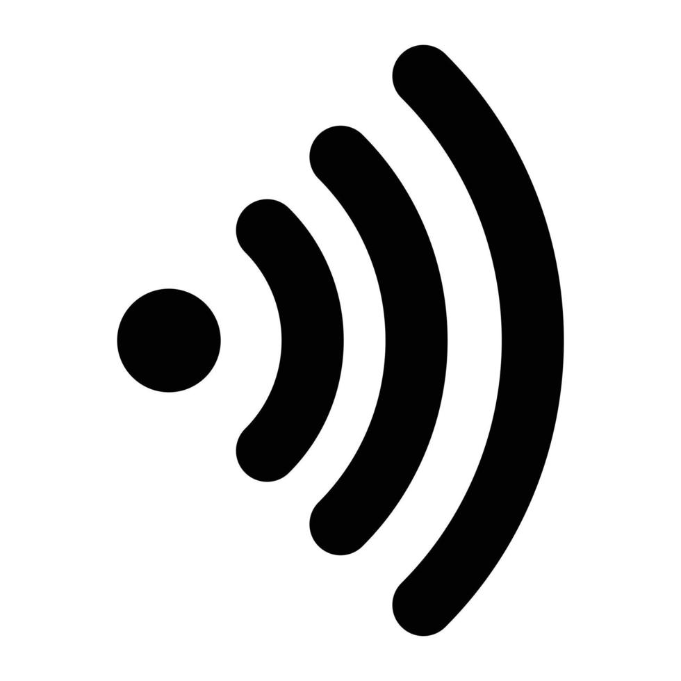 icono wifi, estilo de esquema vector