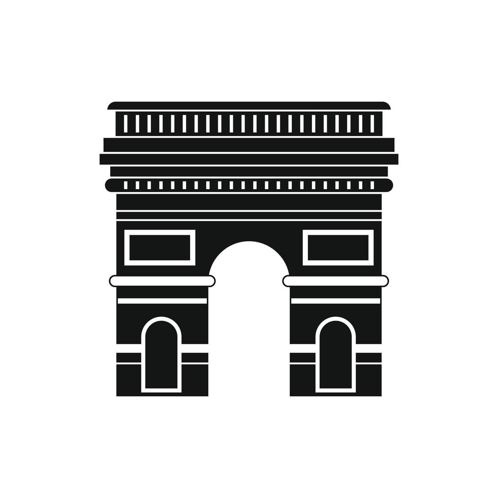 Triumphal arch icon, simple style vector