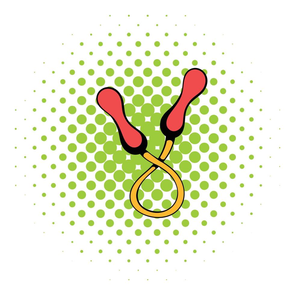 Skipping rope icon, comics style vector