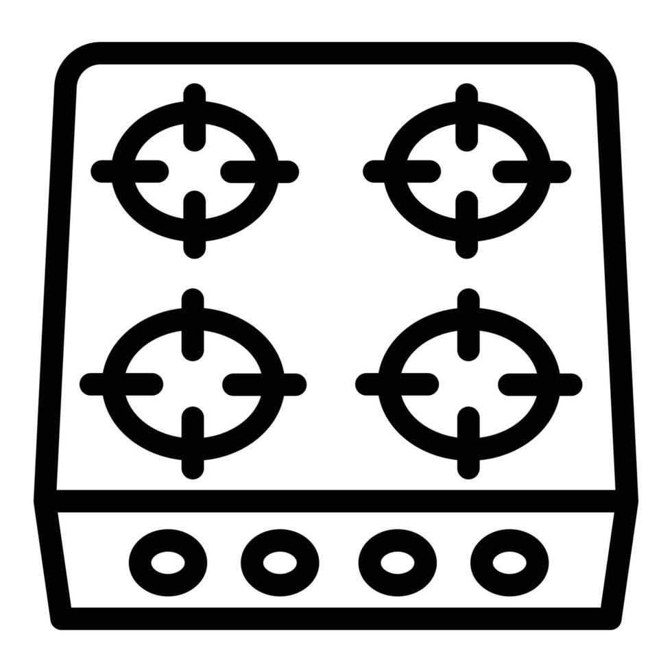 Stove icon, outline style vector