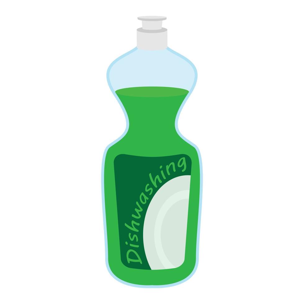 icono de dibujos animados de jabón de botella de utensilios de cocina vector