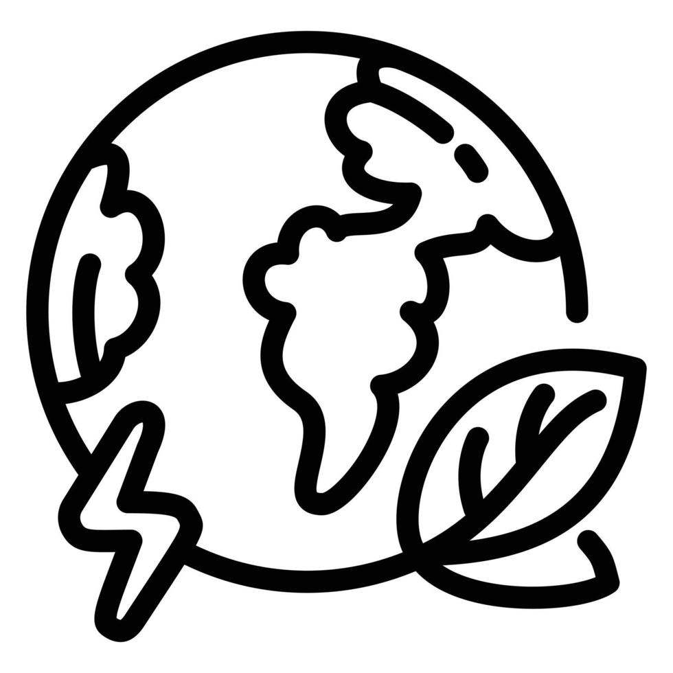 Eco globe earth icon, outline style vector