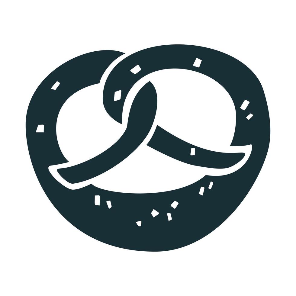 Salt pretzel icon, simple style vector