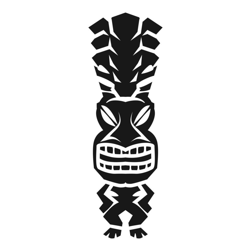 icono de ídolo azteca tribal, estilo simple vector