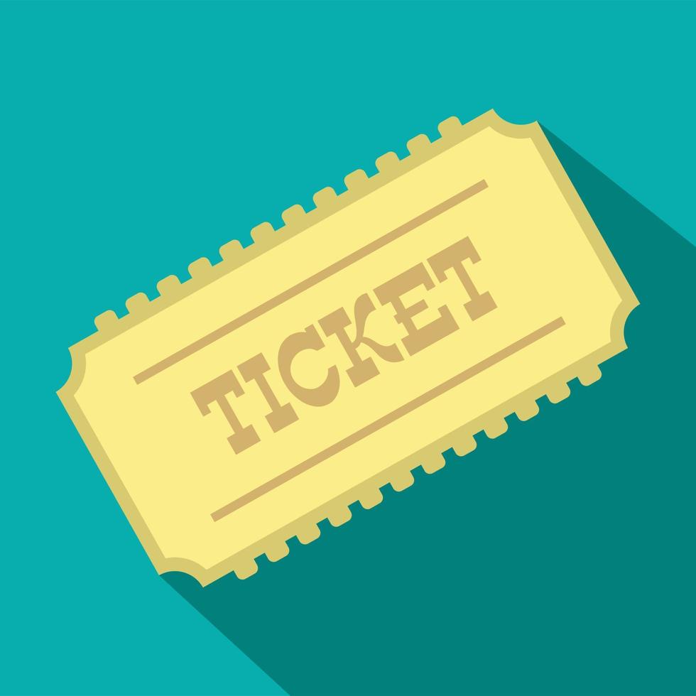 Train ticket flat icon vector