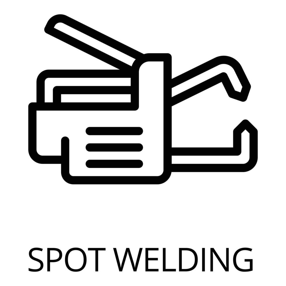 Spot welding icon, outline style vector