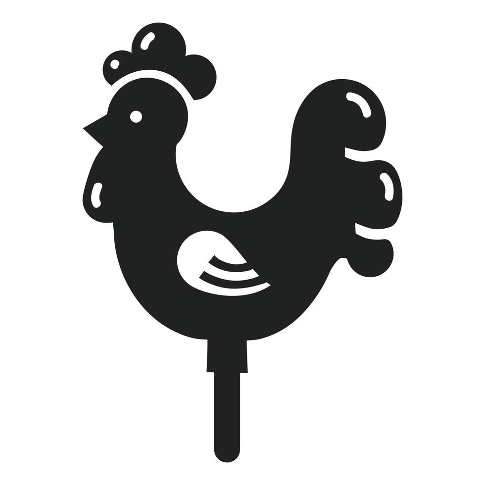 Candy cock stick icon, simple style vector