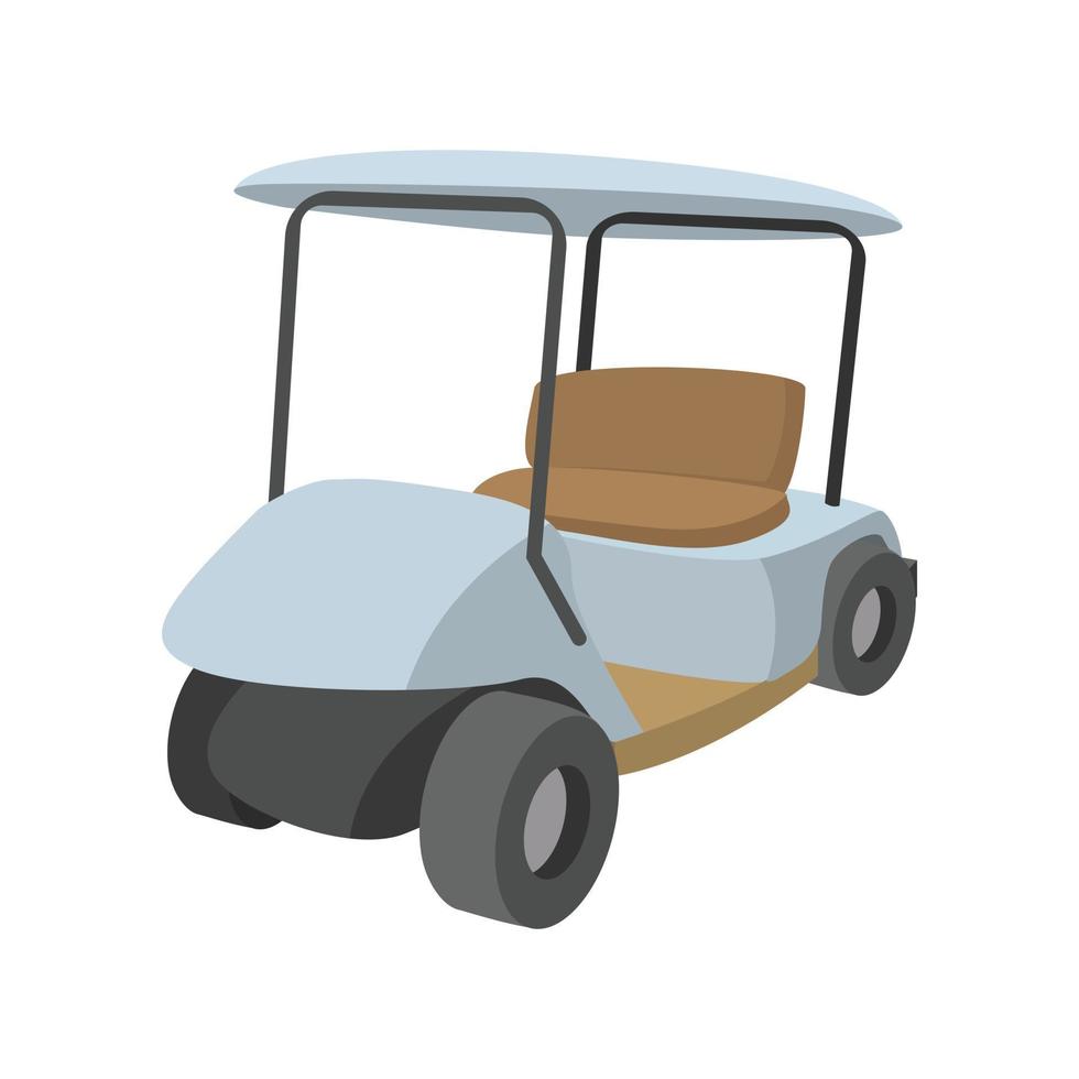 Golf car cartoon icon vector
