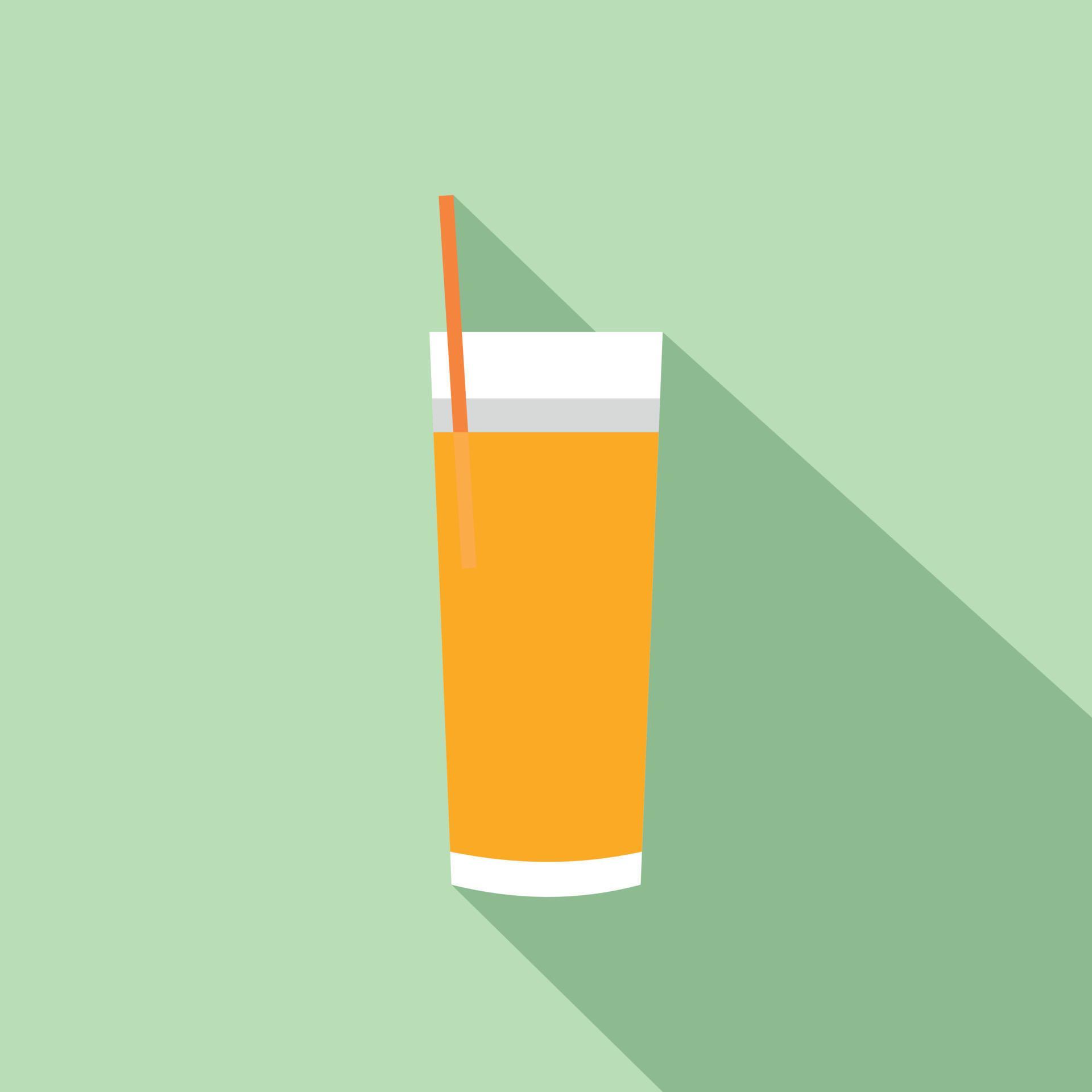 Glass with juice and straw flat icon 14181680 Vector Art at Vecteezy