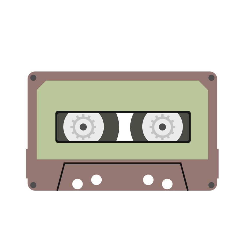 Cassette flat icon vector