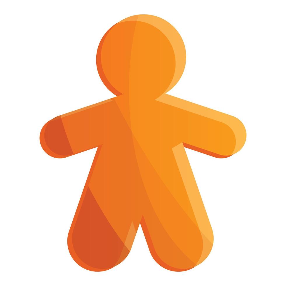 Gingerbread icon, cartoon style vector