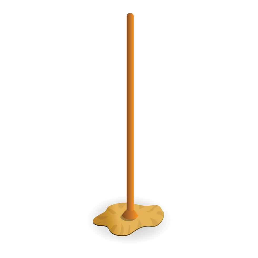 Mop icon, cartoon style vector