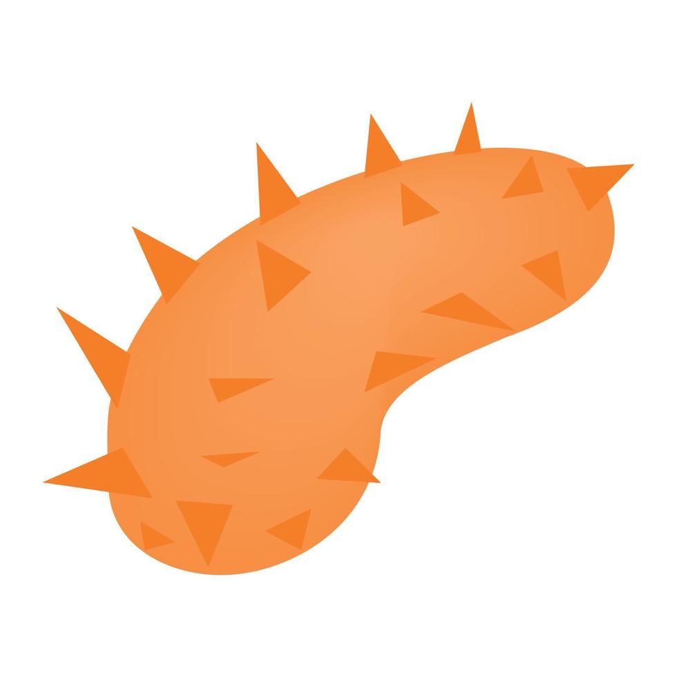 icono 3d isométrico del virus naranja vector