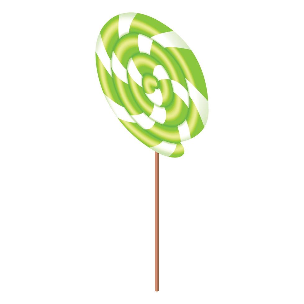 Swirl lollipop icon, isometric style vector