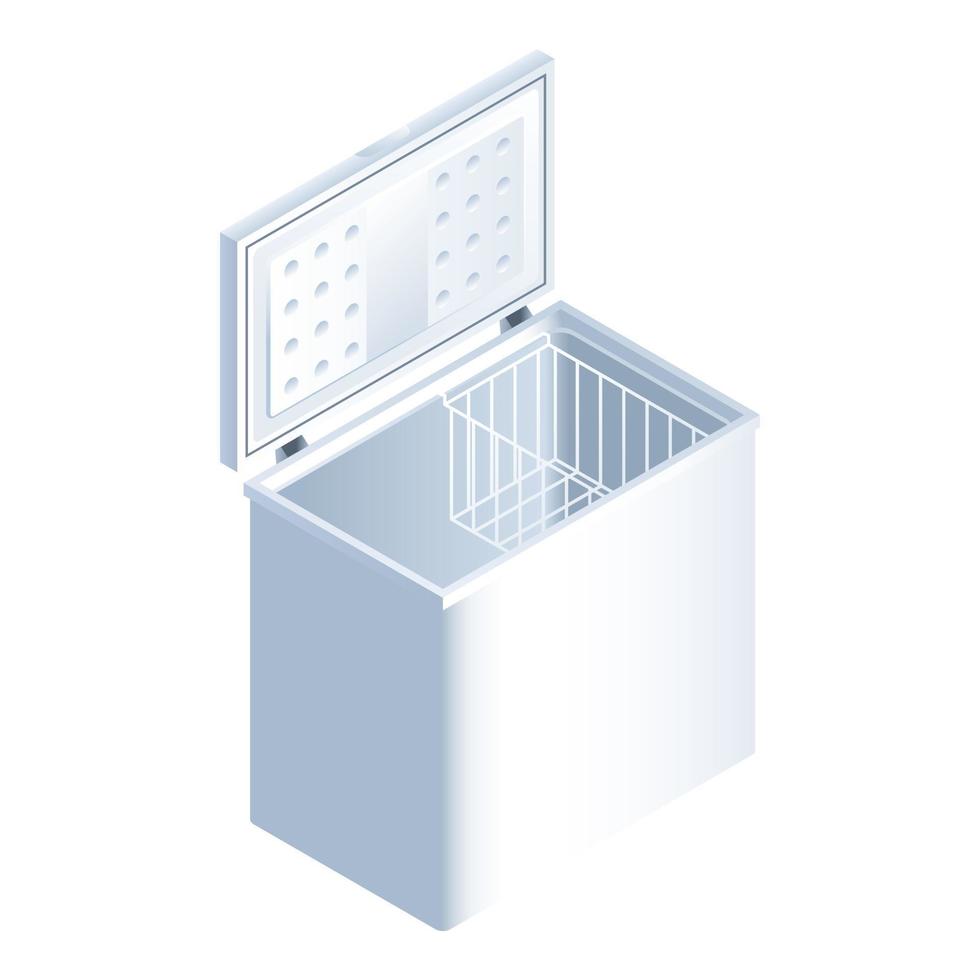White freezer icon, isometric style vector