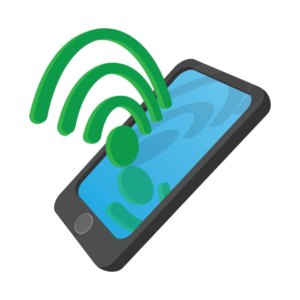 conexión a internet wi-fi en un icono de teléfono inteligente vector