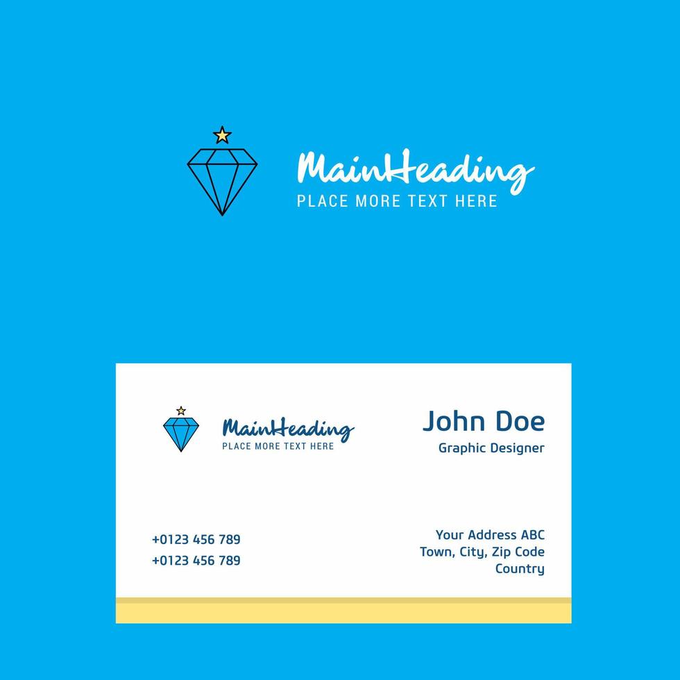 Diamond logo Design with business card template Elegant corporate identity Vector