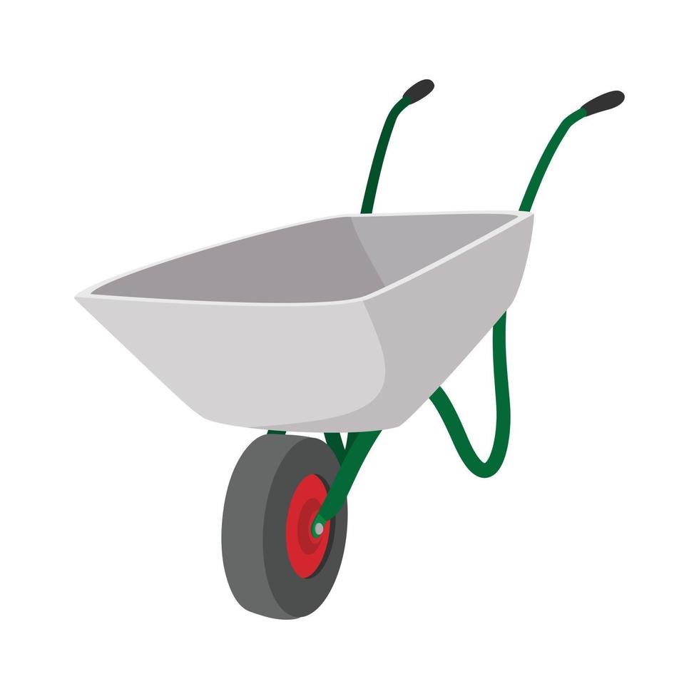 Garden wagon cartoon icon vector