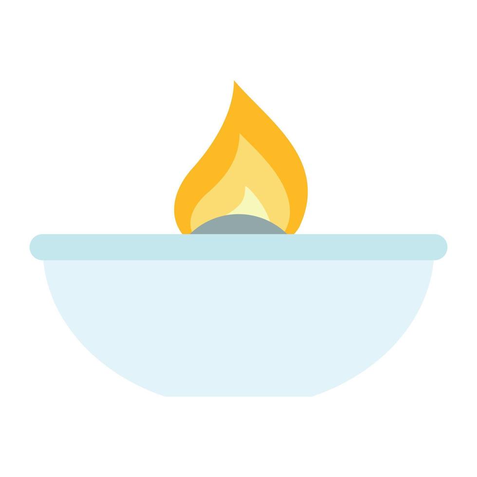 Lab burner icon, flat style vector