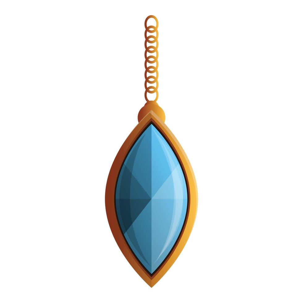 Jewelry pendant icon, cartoon style vector