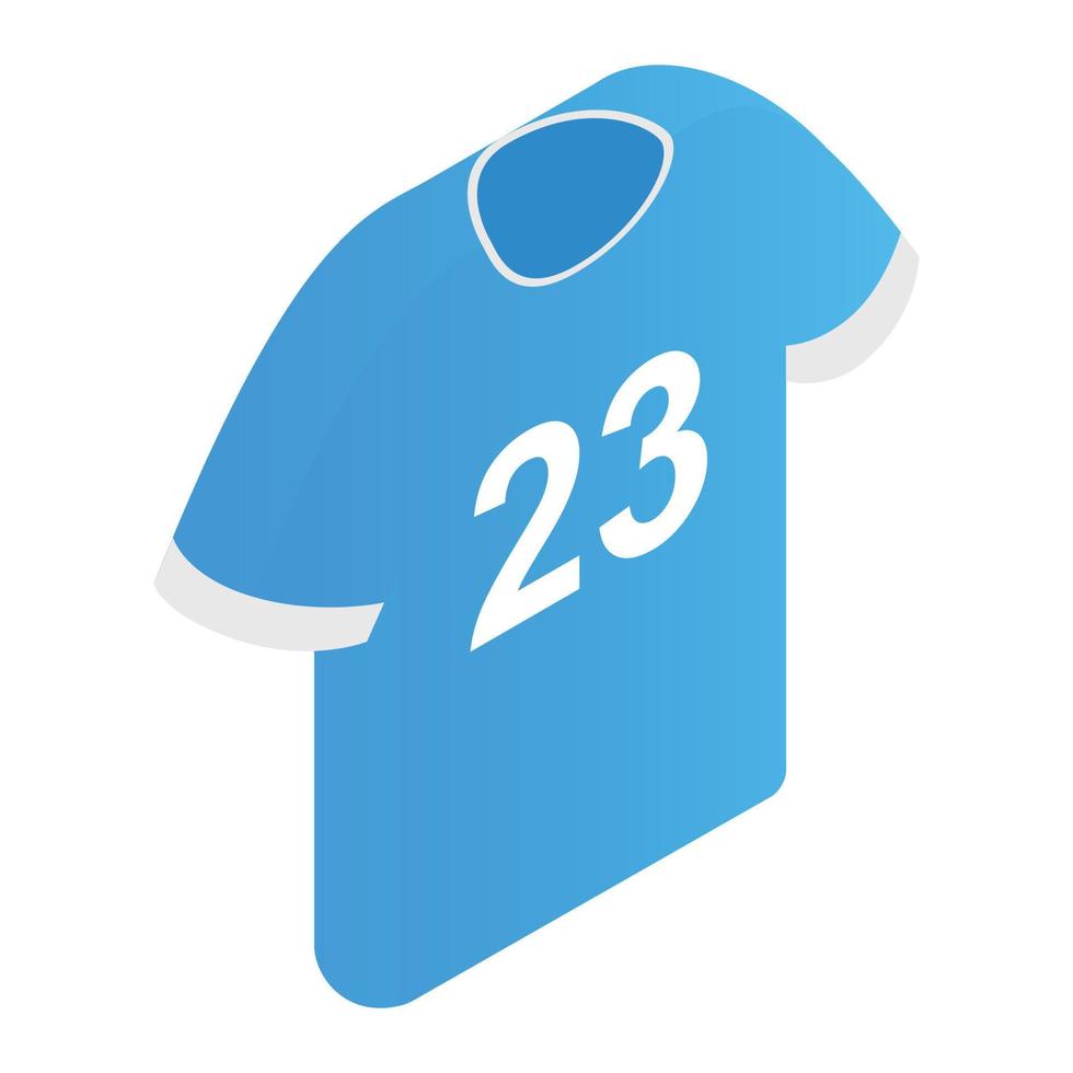 la camiseta deportiva con el icono del número 23 vector