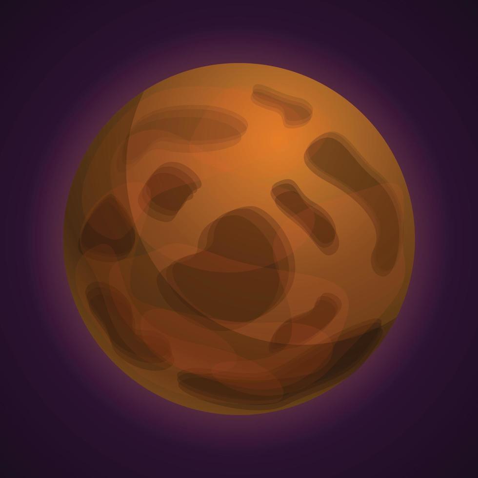 Lost planet icon, cartoon style vector