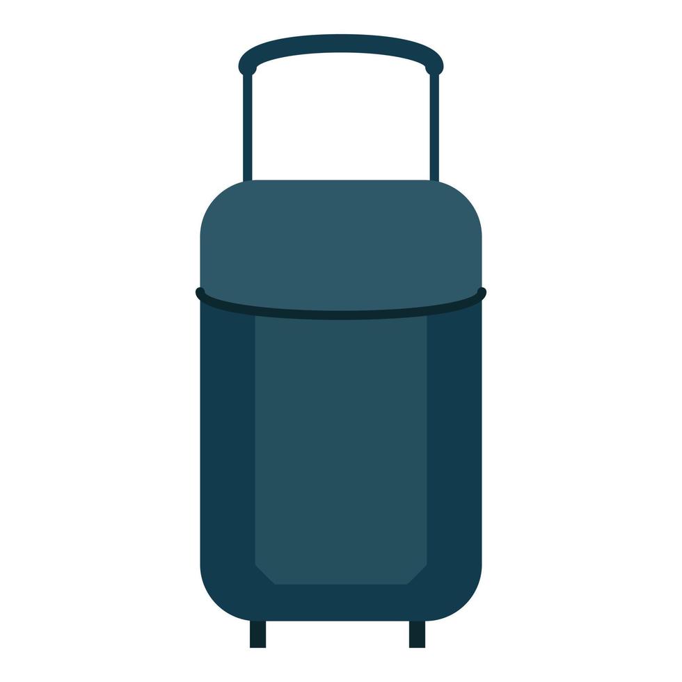 icono de bolsa de viaje, estilo plano vector