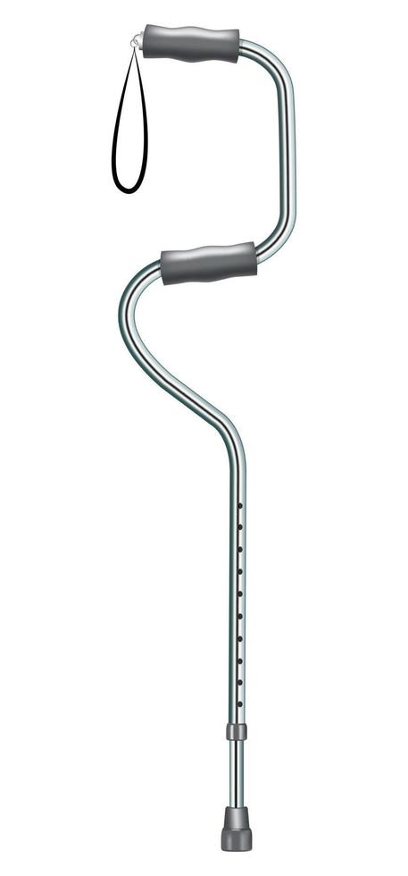 Elbow crutch icon, realistic style vector