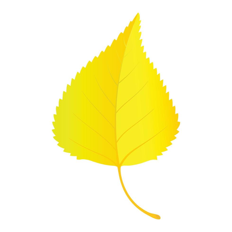 Birch leaf icon, flat style vector