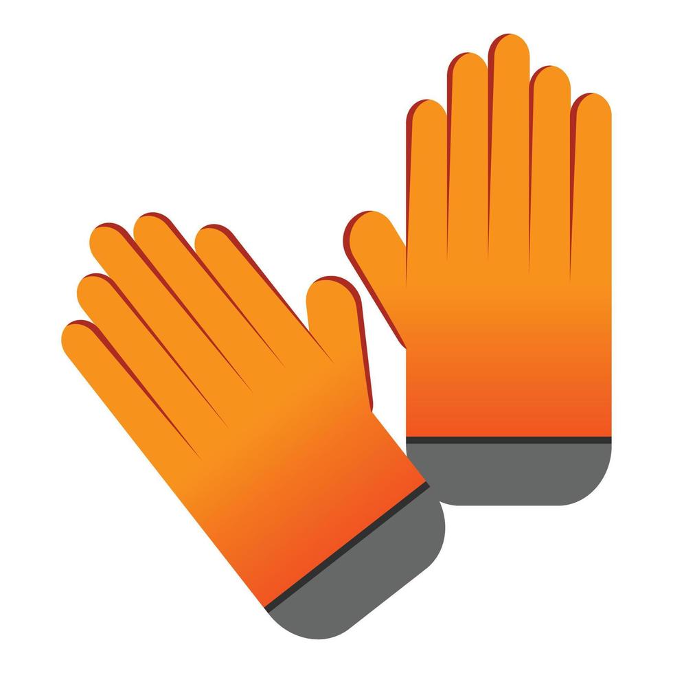 Ski gloves icon, cartoon style vector