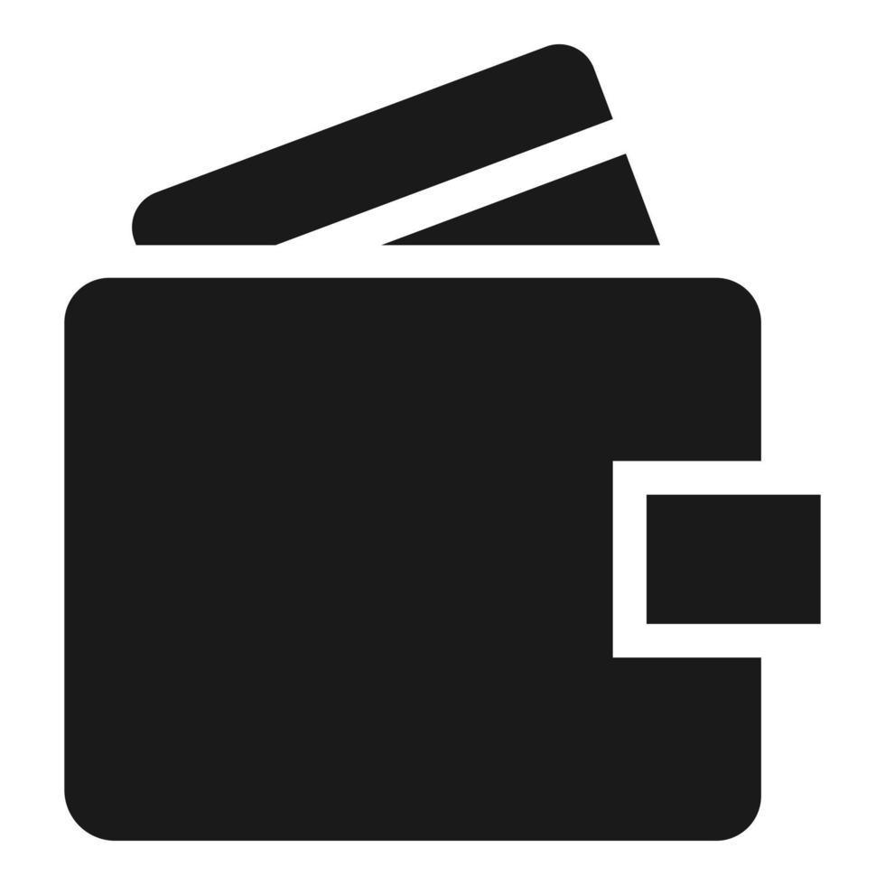 Money wallet icon, simple style vector