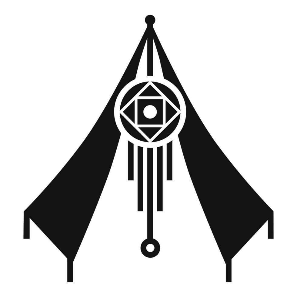 icono de carpa tradicional, estilo simple vector