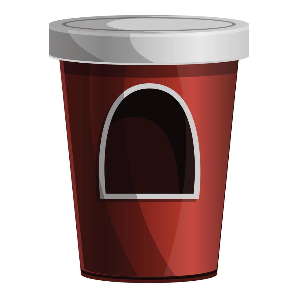 icono de quiosco de café, estilo de dibujos animados vector