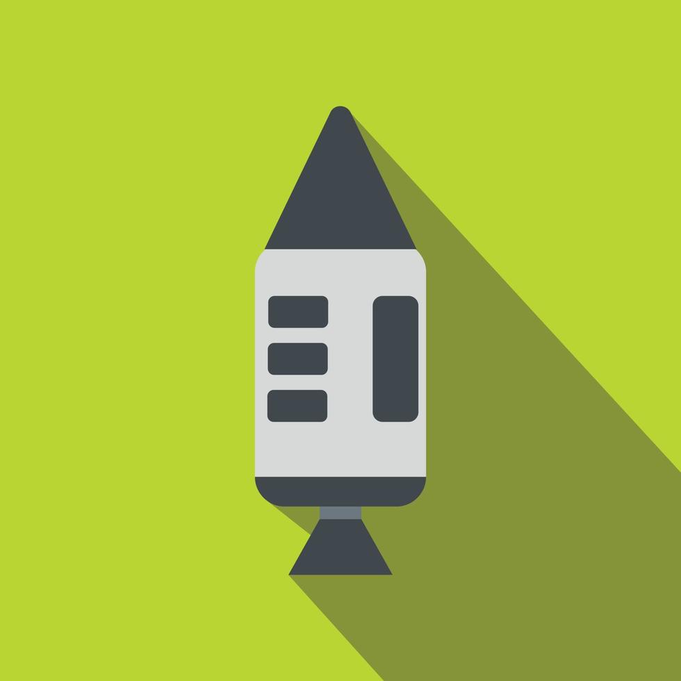 Spacecraft flat icon vector