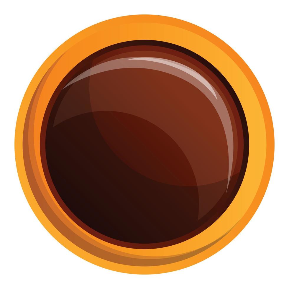 Chocolate bakery biscuit icon, cartoon style vector