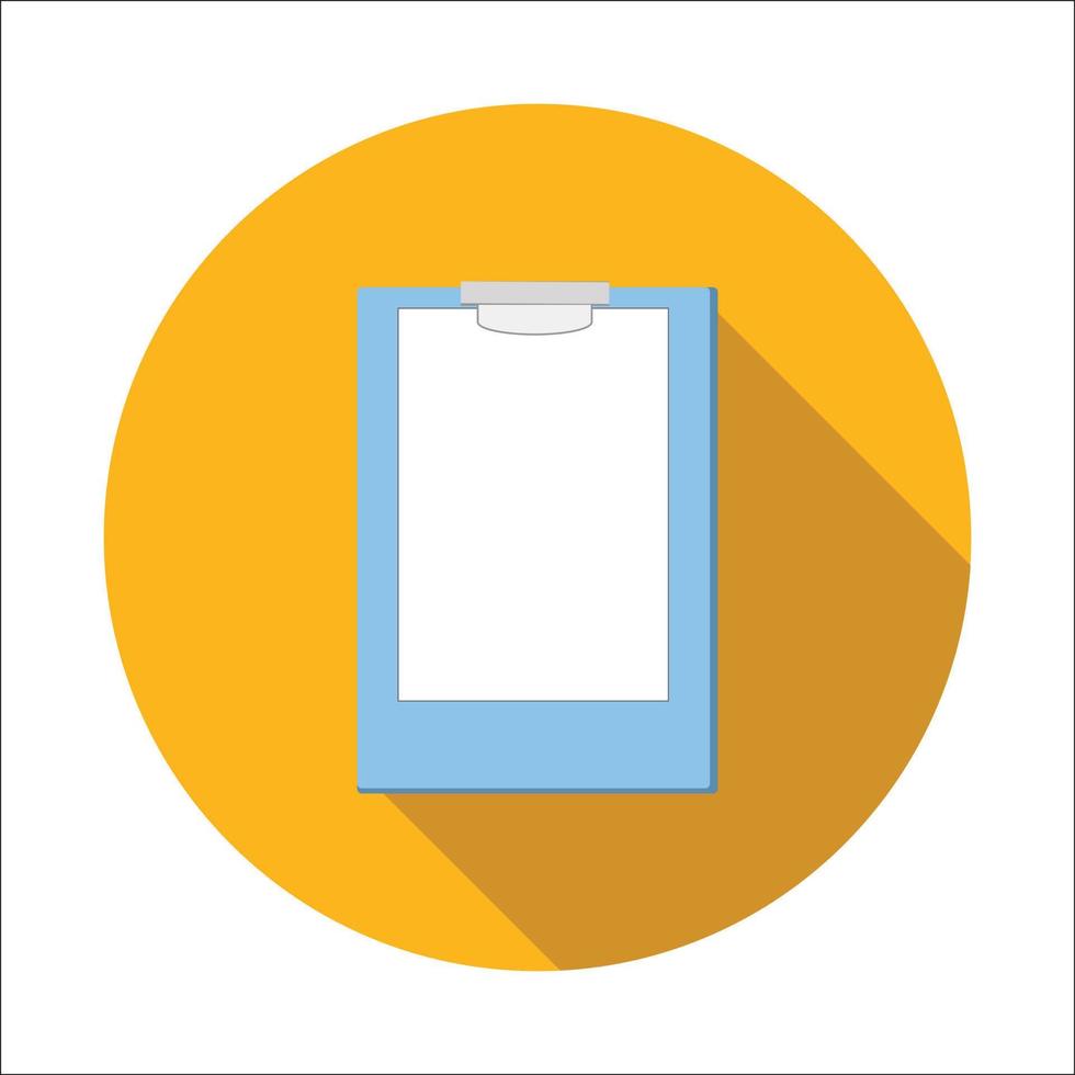 Clipboard flat icon vector